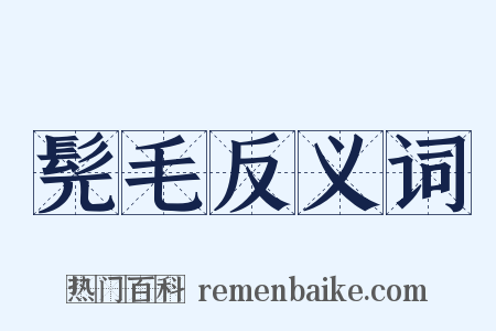 髡毛反义词是什么意思的图片
